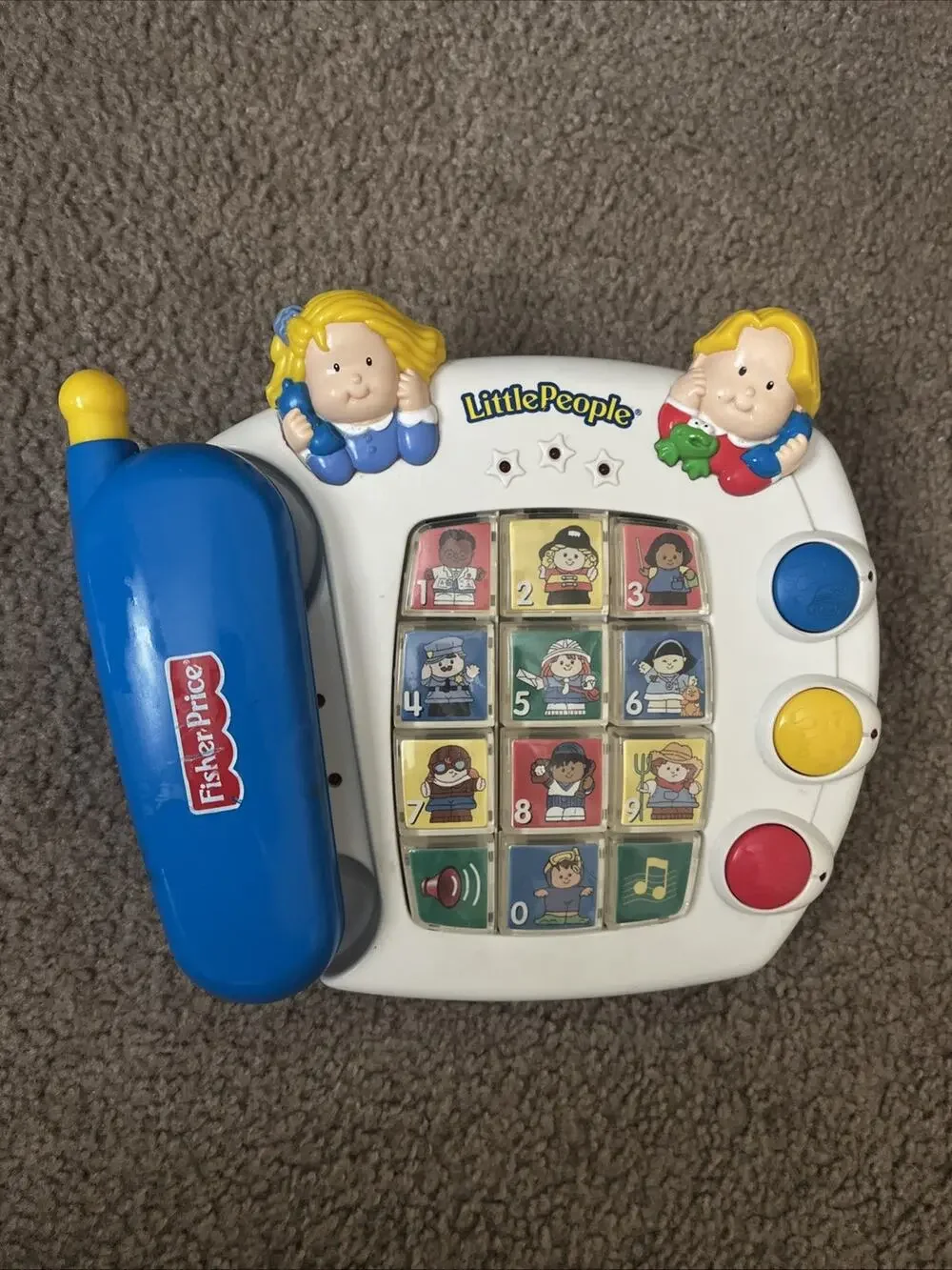 Vtg Fisher Price GROWING SMART Little People TELEPHONE Interactive Phone RARE